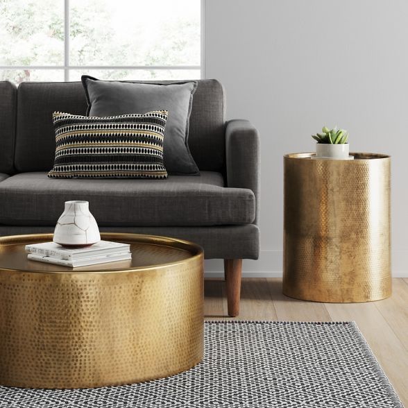 Manila Round Hammered Drum Coffee Table – Project 62™