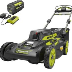 New Ryobi Brushless 40V 20" Cordless Lawn Mower Self-Propelled w/ 6.0AH Battery & Charger