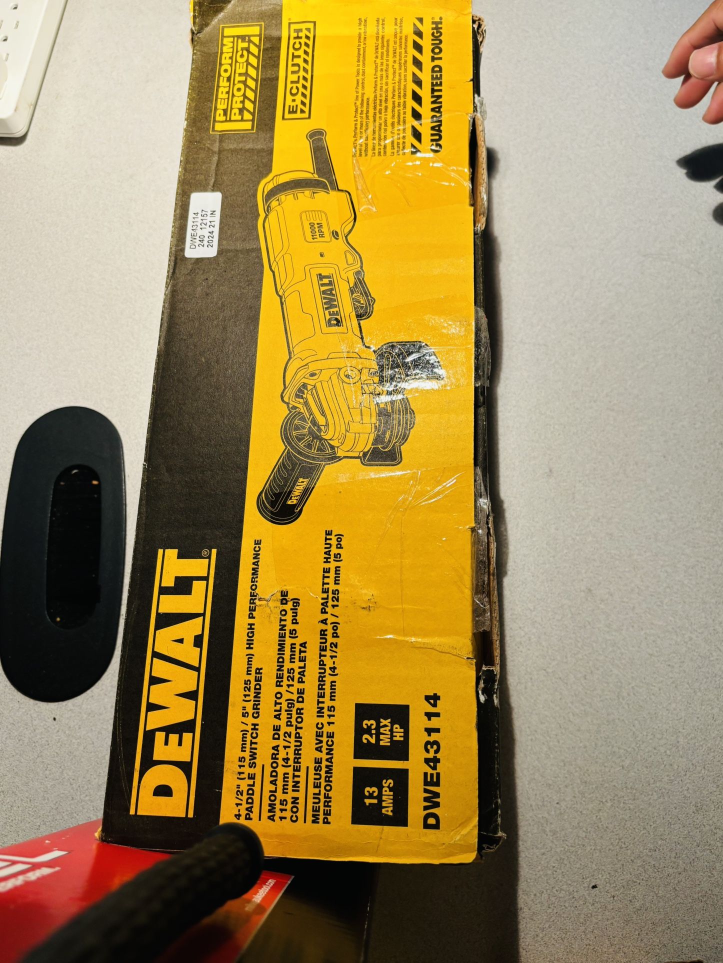 🎁 DEWALT DWE43114 13 Amp Corded 4½ – 5 in. Paddle Switch Angle Grinder