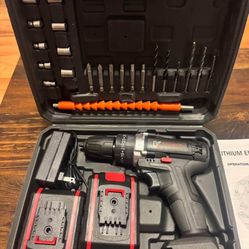 Powerful Cordless Drill + Full Accessory Set