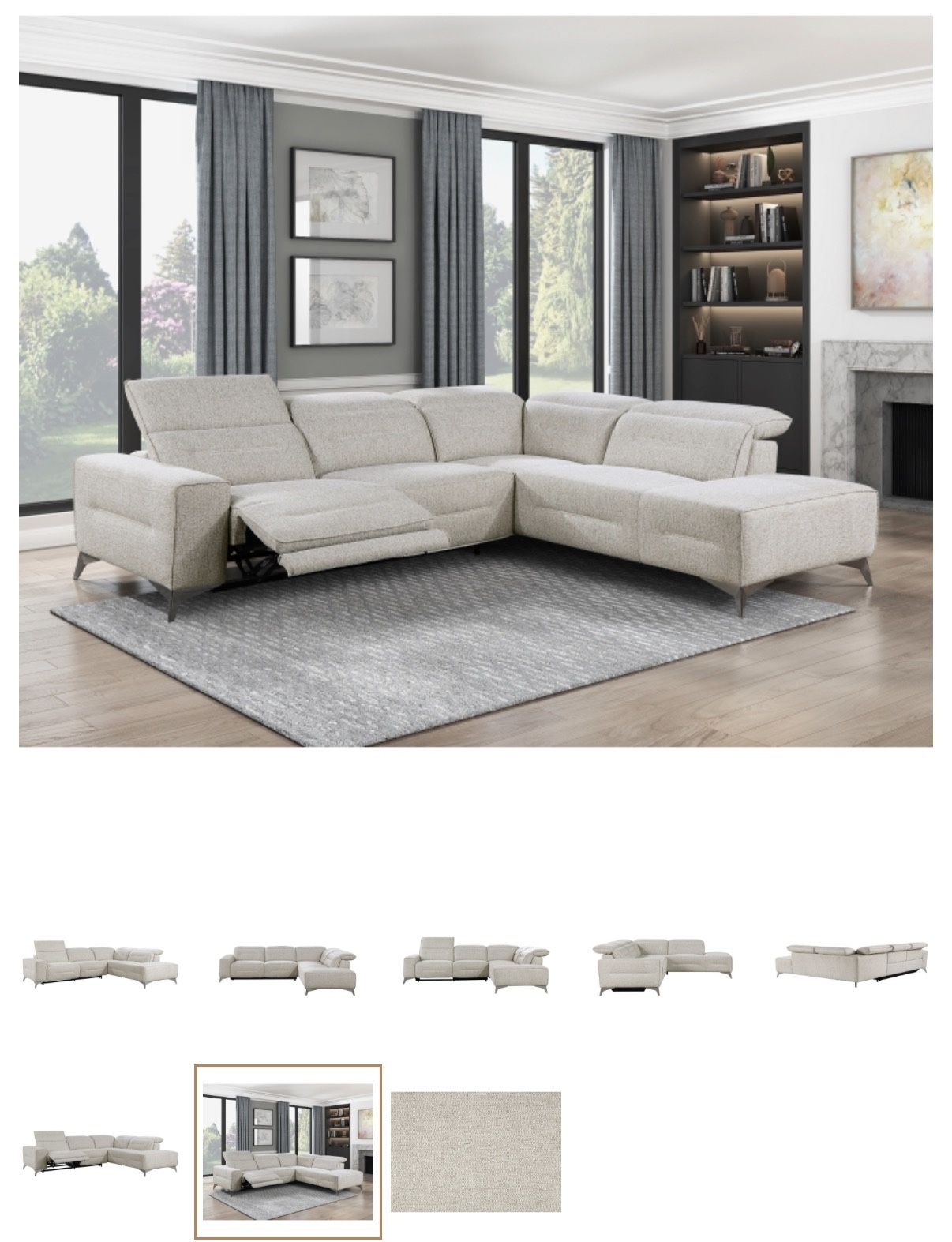 Power Reclining Sectional with Right Chaise