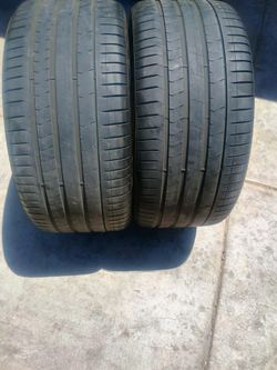 275/35/20 PIRELLI PZERO RUN FLAT 85% TREAD DOT 41/22 SET OF 2 MATCHING HIGH PERFORMANCE TIRES EXCELLENT CONDITION