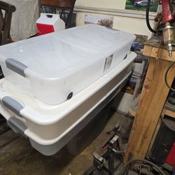 3 Underbed Plastic Storage Totes