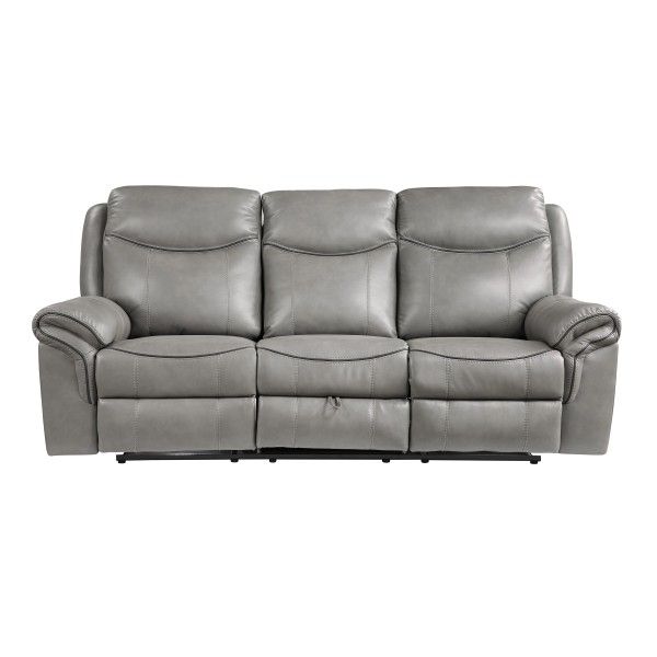 The Man Den Gray Power Recliner Sofa