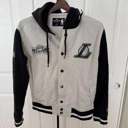 Los Angeles Lakers  Hollister Hoodie Jacket  Size : XS  or XL  Snap Buttons  pockets  Beige /Black  Lightly used Great condition