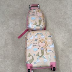 Pink Mermaid / Unicorn Girls Luggage 