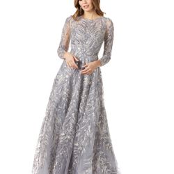 Lara Long Sleeve Ball Gown Dress 