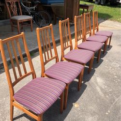 Set 6 MCM Teak Dining Chairs 