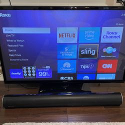 50” TV, Roku, & Soundbar Set