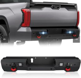Rear Bumper for Toyota Tundra Compatible With 2022-2024 With LED Lights | Yzona  SKU:  XBCB-0087