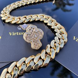 20mm Miami Cuban Link Gold Plated Heavy Chain 