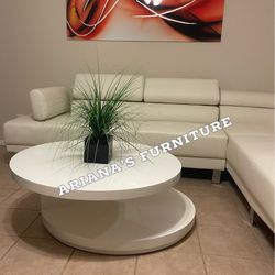 New White Sectional (black,grey)