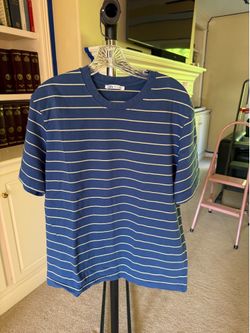 Zara Heavyweight Striped Basic T-Shirt