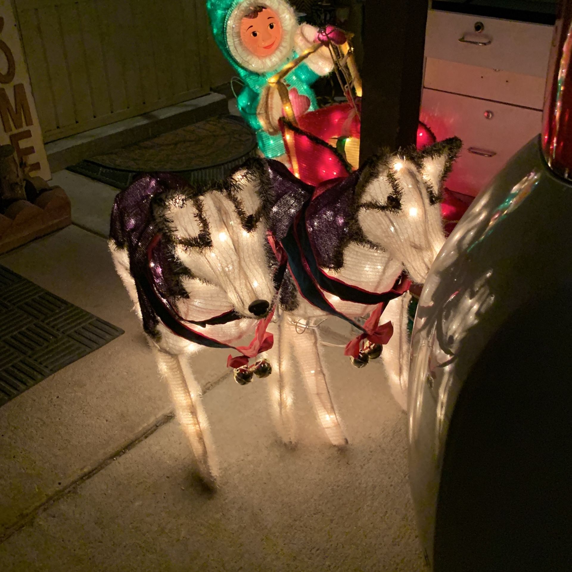 Christmas Dog Sled Lights