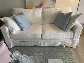 Ballard Design Slipcover Couch 73”