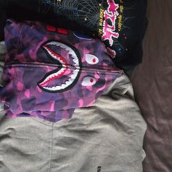 Bape, Sp5der, Essentials. Jacket And Hoodie