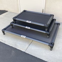New in box Heavy Duty Raised Dog Bed Cot (Medium $50, Large $60, X-Large $70) Elevated Pet Bed Indoor Outdoor 