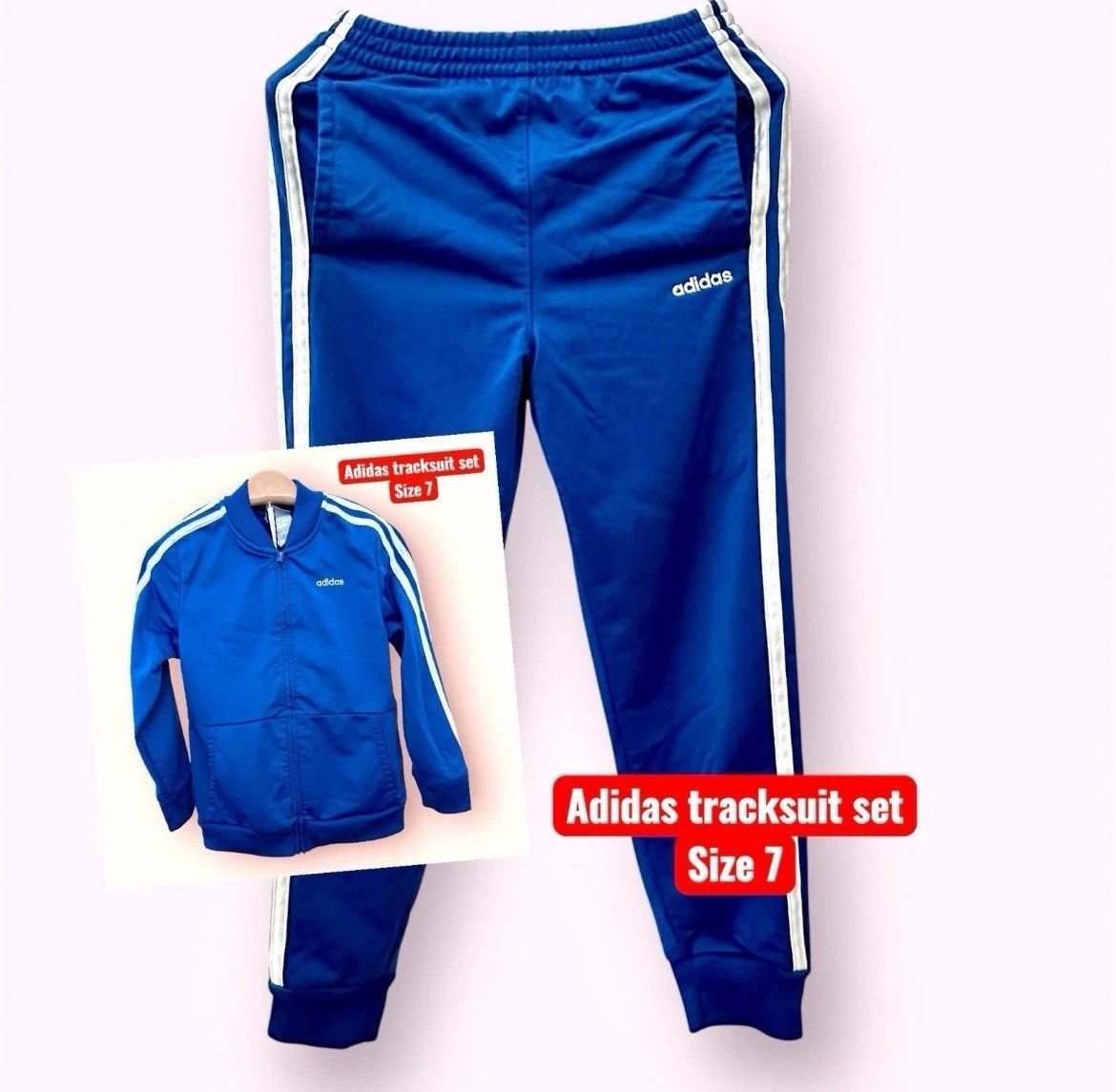 Adidas Kids Tracksuit Set in size 7