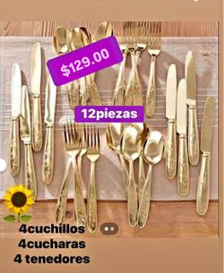 Set 12 cubiertos Especial $129.00 Linea Gold Princess House Ventas Finales