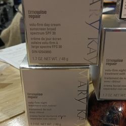 Brand new In Box Mary Kay Timewise Repair Volu-firm Day Cream W/Spf30, Night Treatment W/Retinol, Firming Eye Cream, Lip Liners And Eyeliner
