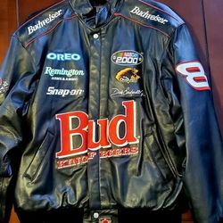 Black Nascar Leather JACKET
