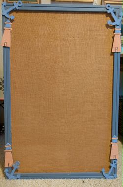 Nautical Burlap Cork Board with Anchor Frame