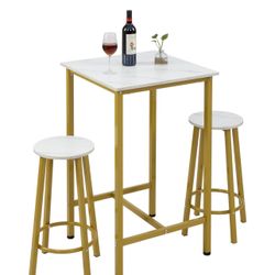 Finnhomy Table Set, 23.6" Pub Table High Top