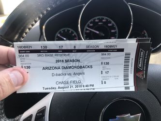 Dbacks Vs. Angels Tickets Aug 21st