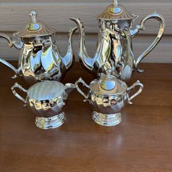 Vintage Silver plate Tea Set Open box