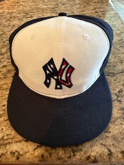 New York Yankees New Era Hat Fitted 7 5/8 59Fifty American Flag Blue Baseball