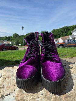 T.U.K Violet Velvet Viva Mondo Boot
