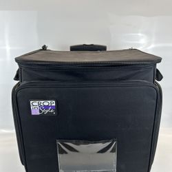 Crop in Style XXL Black Rolling Tote Storage Bag Wheeled - 20” Craft Organizer