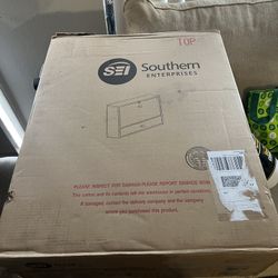 Brand New/In Box Southern Enterprises Wooden Wall Desk 