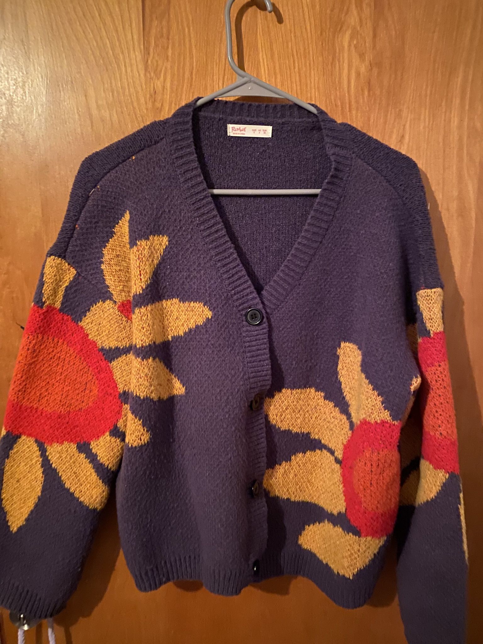 Purple Sunflower Cardigan