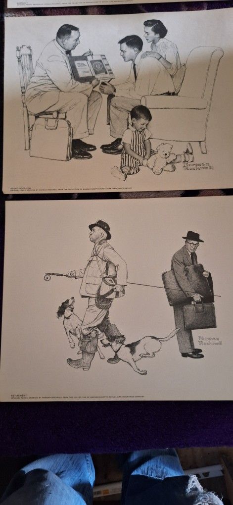 Original Pencil Drawings By Norman Rockwell
