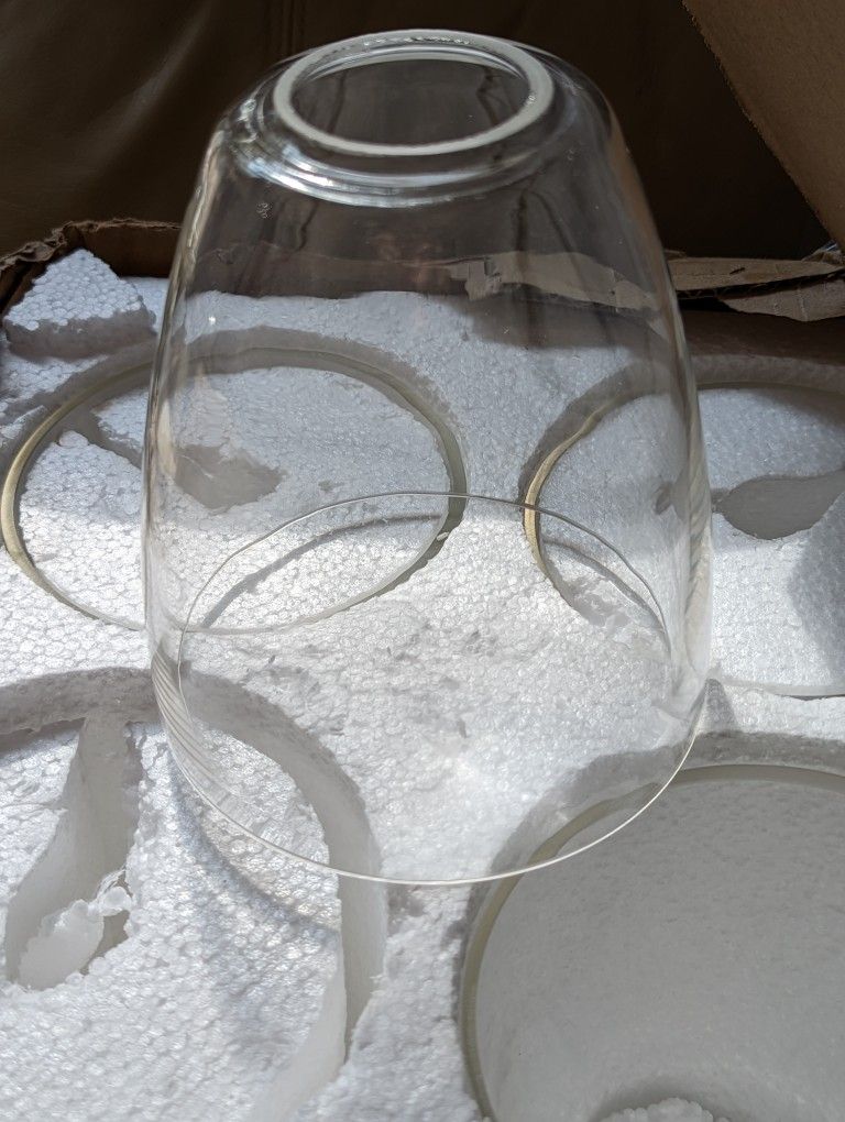 Set Of 4 Glass Globes For Light Fixture