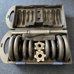 40lb Dumbbell Set With Case