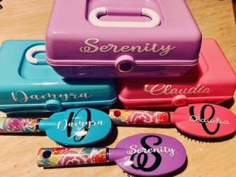 Personalized Makeup Box And Brush
