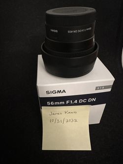 Sigma 56mm- Sony E Mount