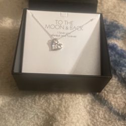 NIB : TO THE MOON AND BACK/ I LOVE YOU ALWAYS AND FOREVER necklace 