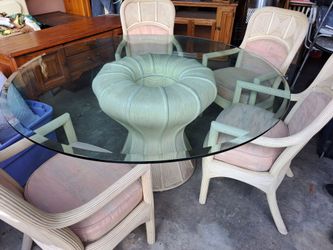 Heavy Duty Glass top Dining Set