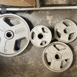 200 LB Olympic Weight Plates Set (Weider) – 2” Barbell Plates