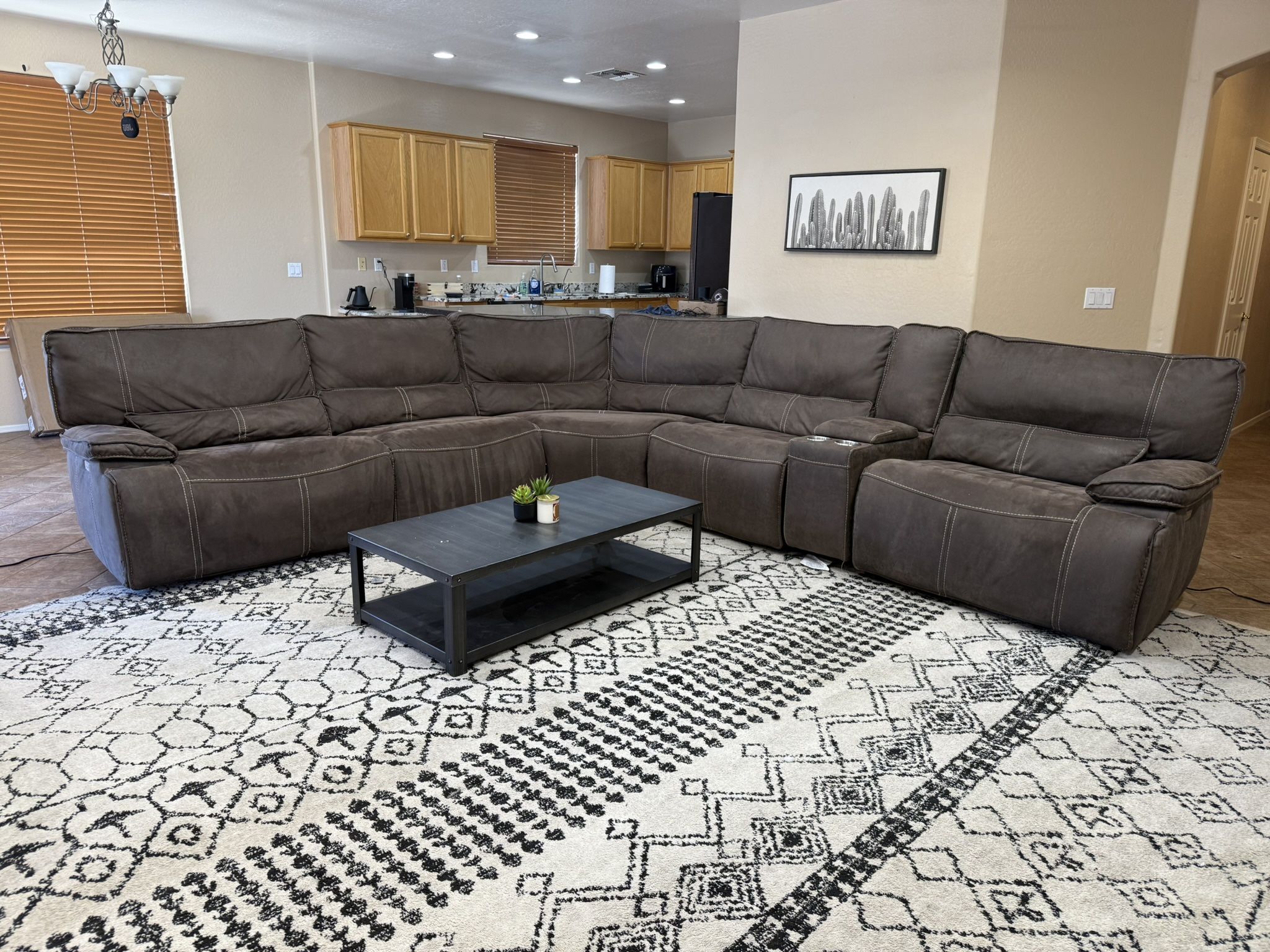 6-Pc Costco Power Reclining Fabric Sectional