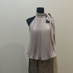 Elegant Pleated & Sequin Cocktail Dress