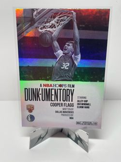 Cooper Flagg NBA Hoops Dunk-Umentory Rookie Card