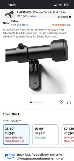 Curtain rods (black )