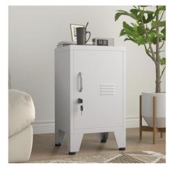 24.4" H Metal Locker Storage Cabinet with 1 Doors, Pantry with Shelves, Storage Cabinet with Adjustable Leveling Foot for Kitchen, Employees, Office, 