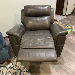 Dendron Power Recliner - Brown Leather