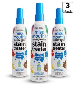 Miss Mouth's Messy Eater Stain Treater Spray - 4oz 3 Pack Stain Remover.