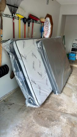 Queen PillowTop Mattress Plus Free Box Spring
